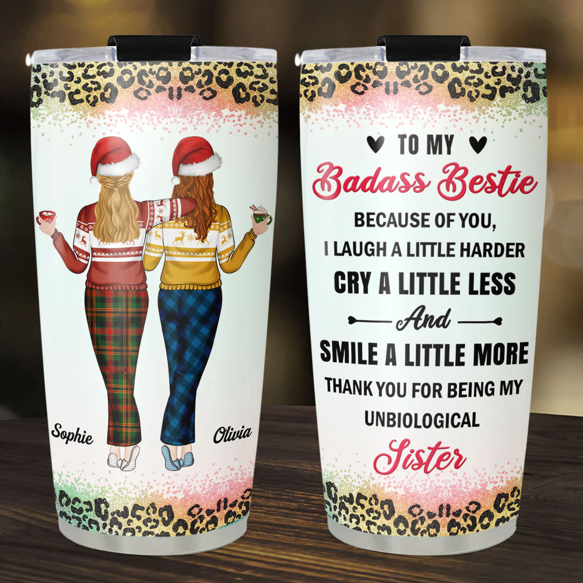 Bestie For Life - Personalized Custom Tumbler - Image 3