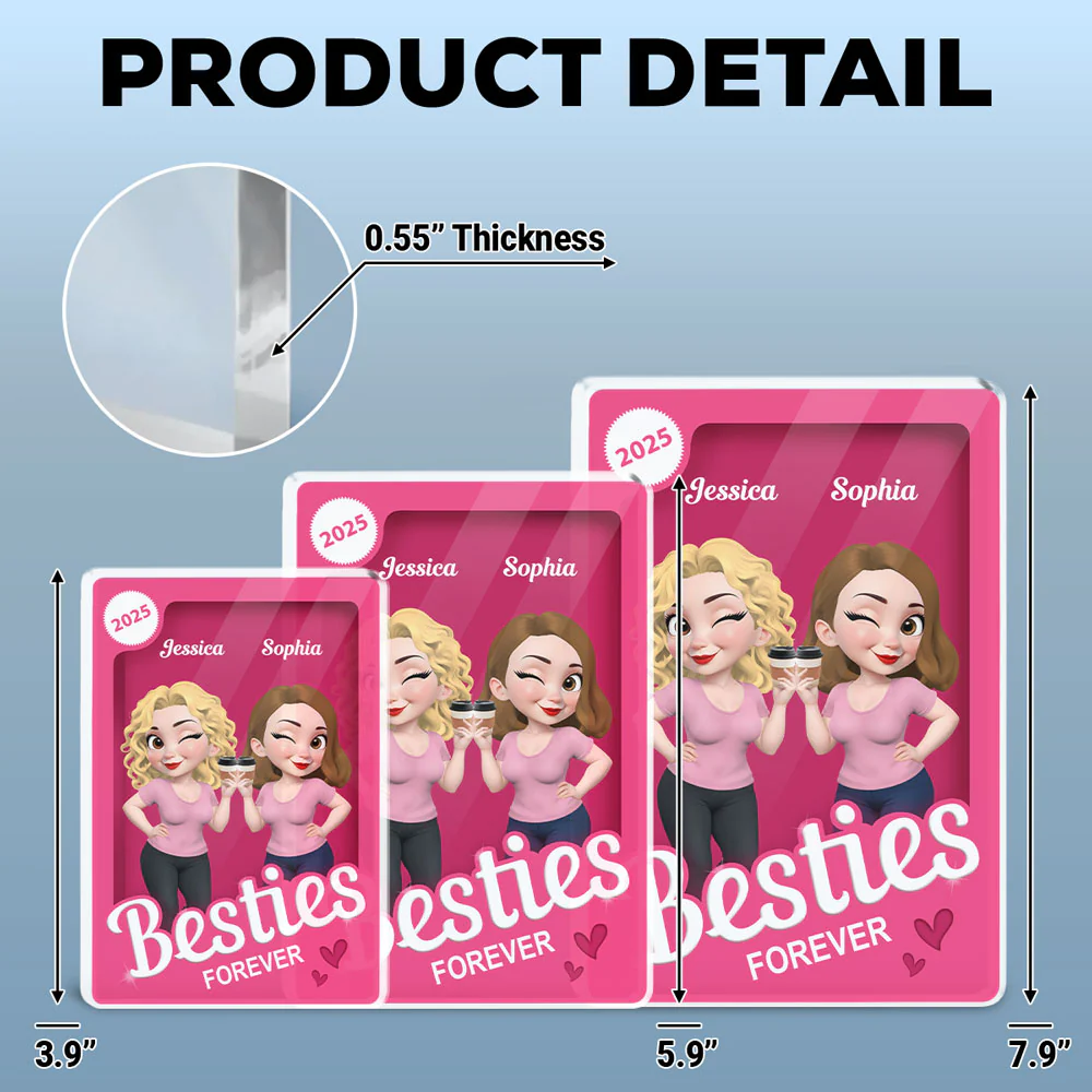 Bestie Forever Box - Personalized Custom Acrylic Plaque - Image 5