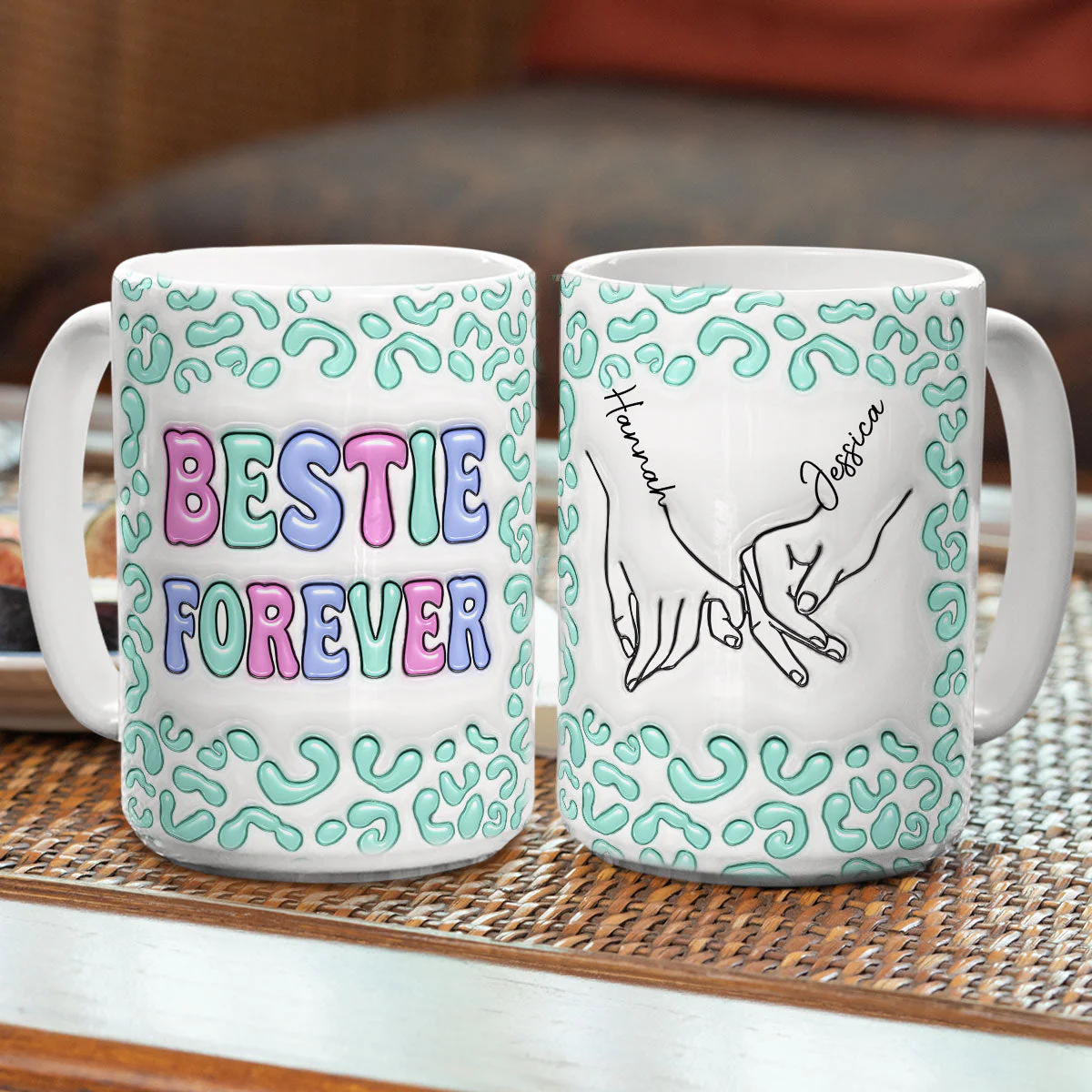 Bestie Forever - Personalized Custom 3D Inflated Effect Mug - Image 4