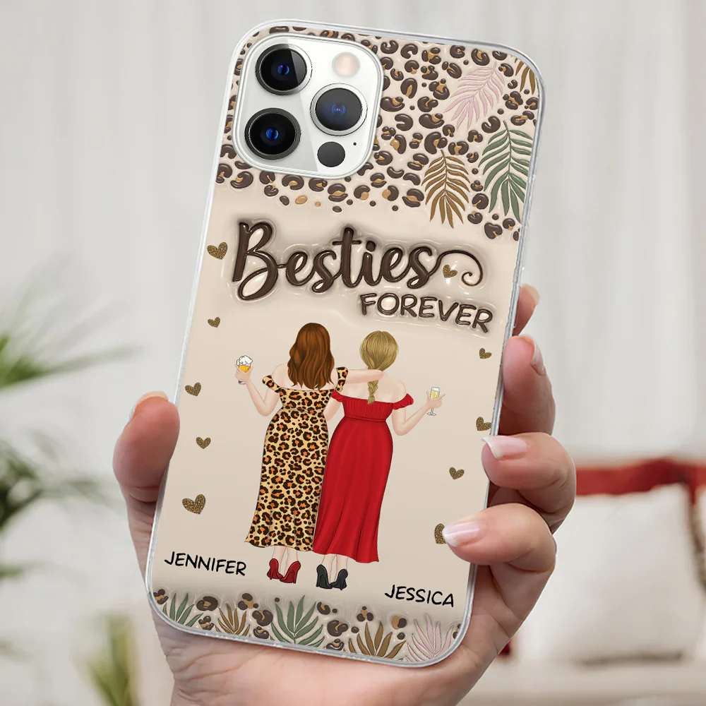 Bestie Forever - Personalized Custom 3D Inflated Effect Phone Case - Image 4