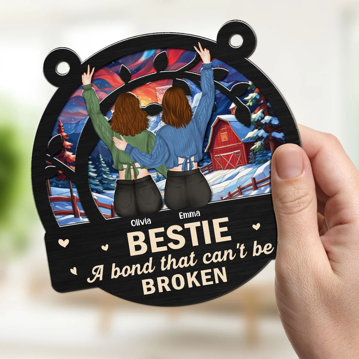 Bestie Love - Personalized Custom Suncatcher - Image 5