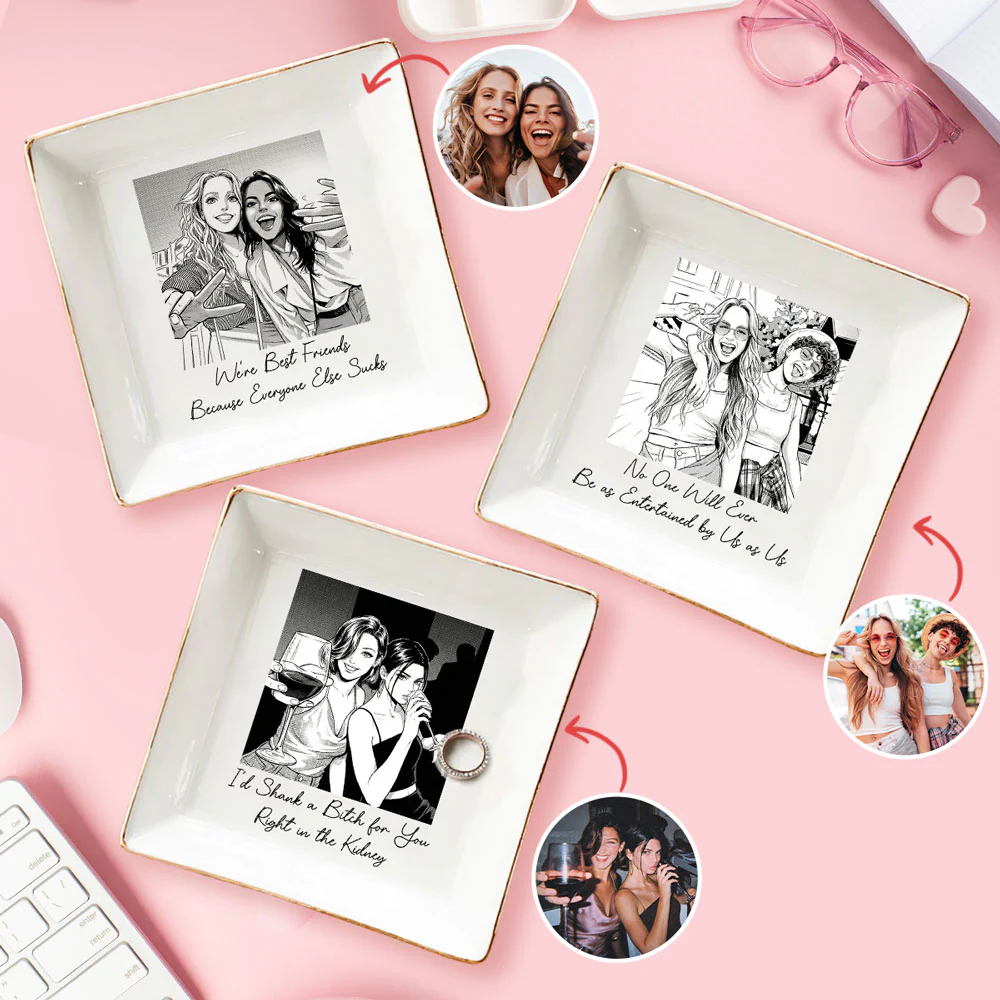 Bestie Photo - Personalized Custom Jewelry Dish - Image 4