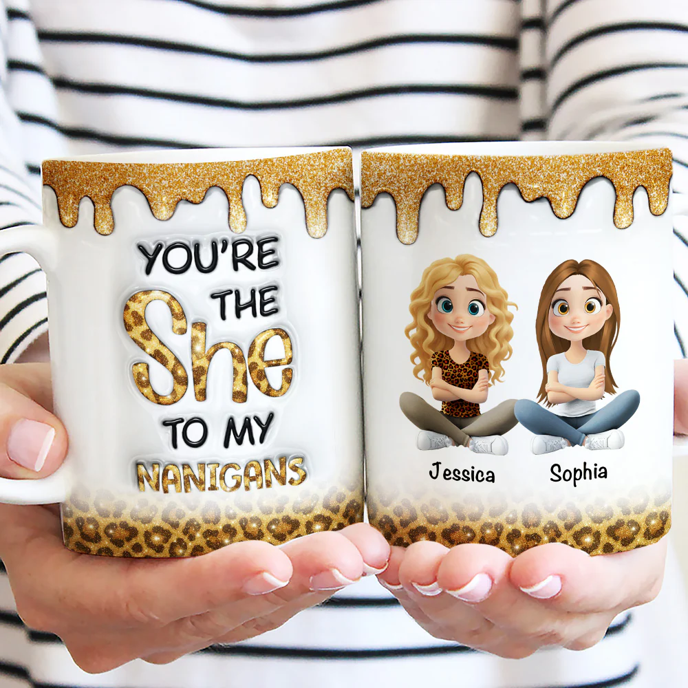 Bestie Shenanigans - Personalized Custom 3D Inflated Effect Mug - Image 5
