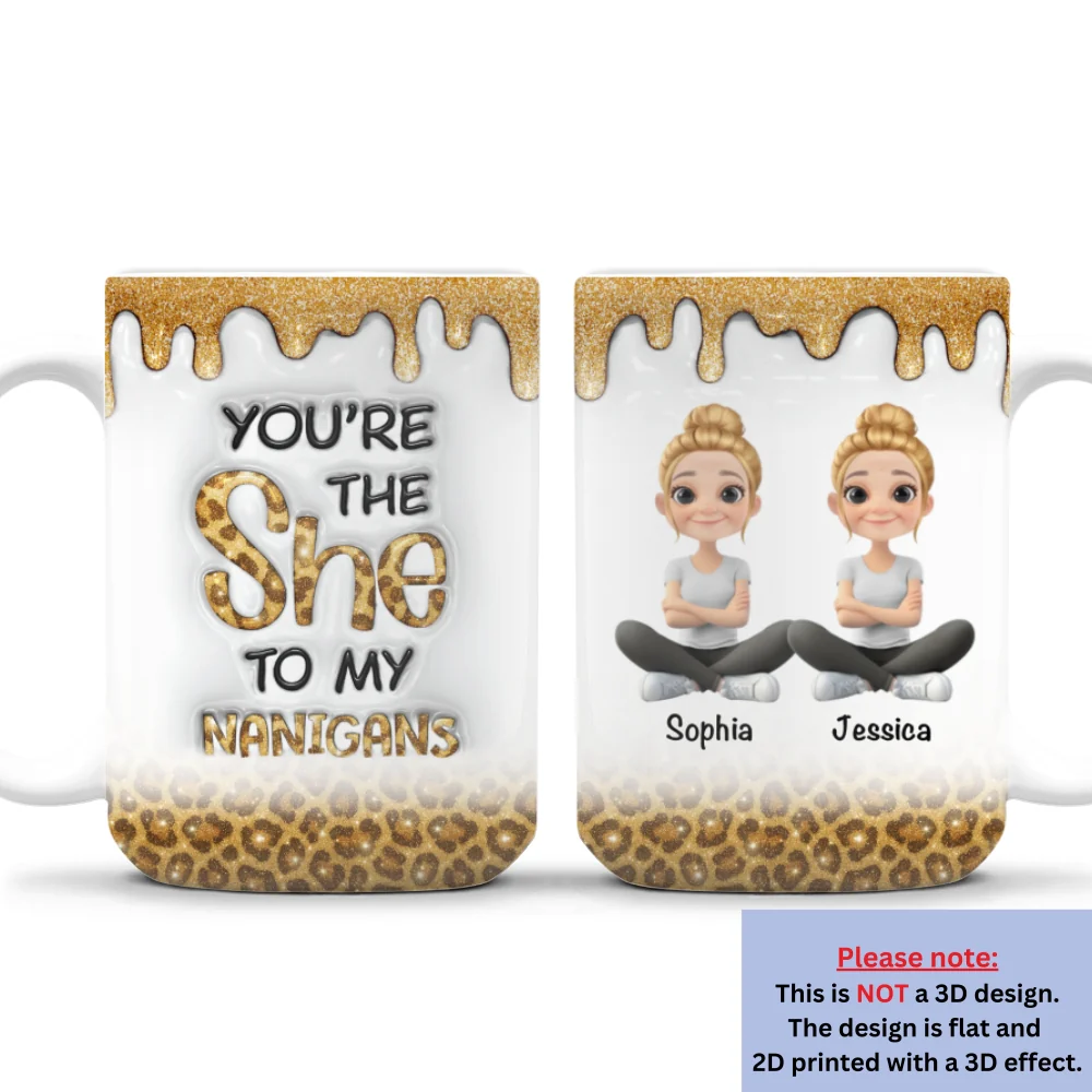 Bestie Shenanigans - Personalized Custom 3D Inflated Effect Mug - Image 8
