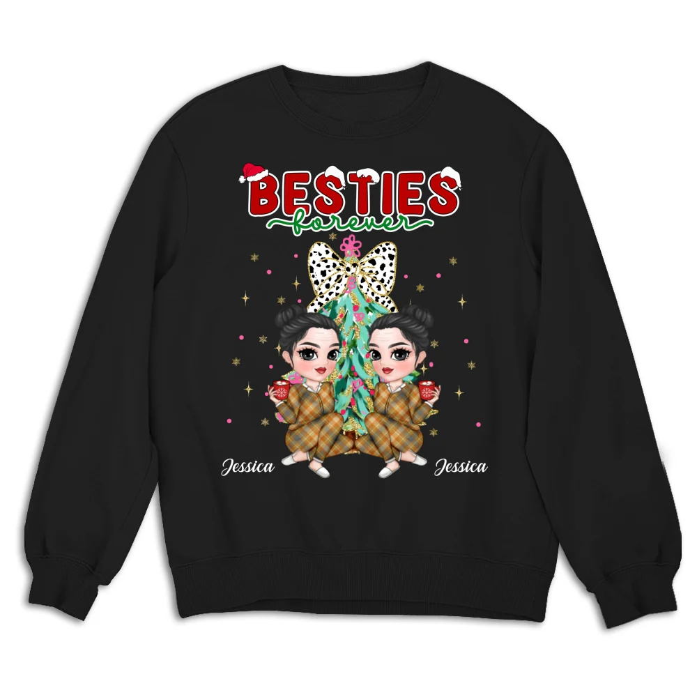 Bestie Sitting Christmas - Personalized Custom Shirt - Image 12