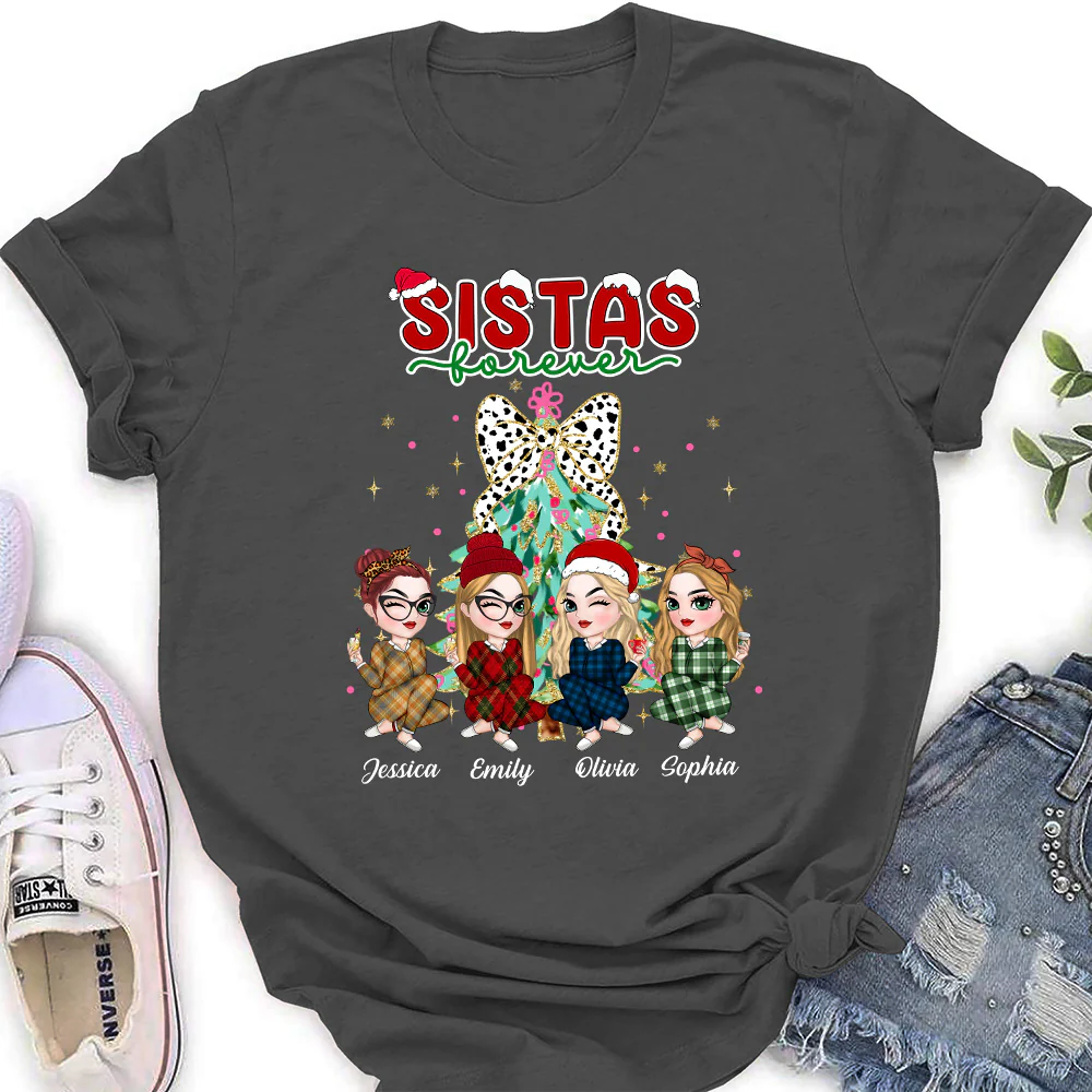 Bestie Sitting Christmas - Personalized Custom Shirt - Image 2