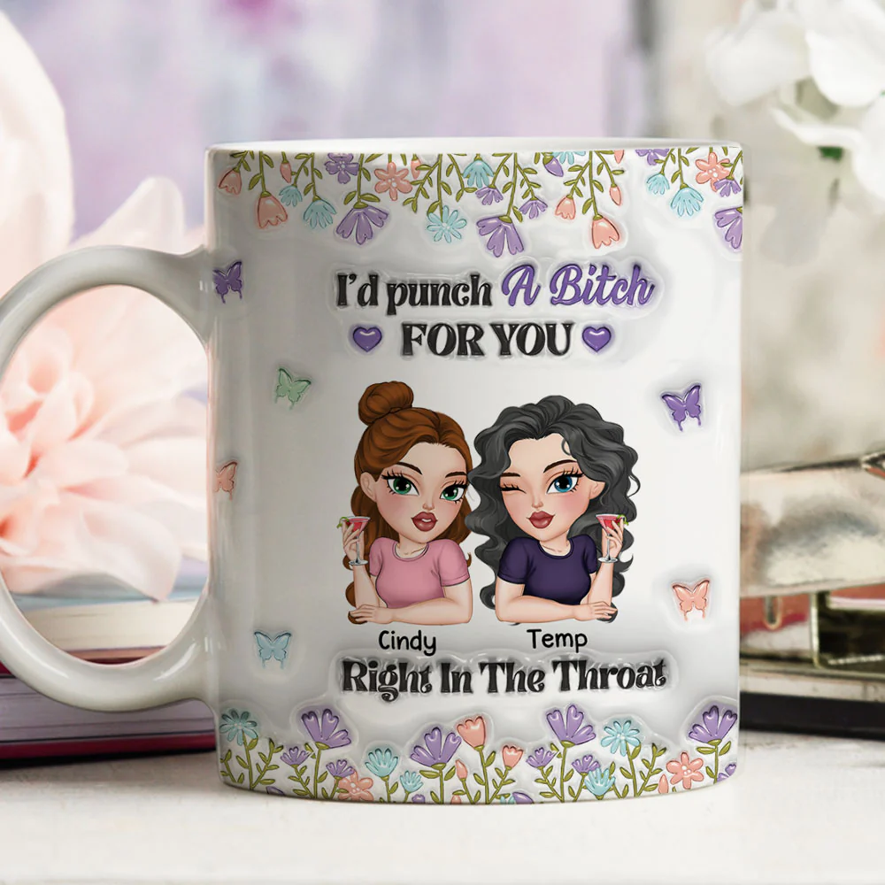 Bestie Slay Forever - Personalized Custom 3D Inflated Effect Mug - Image 3