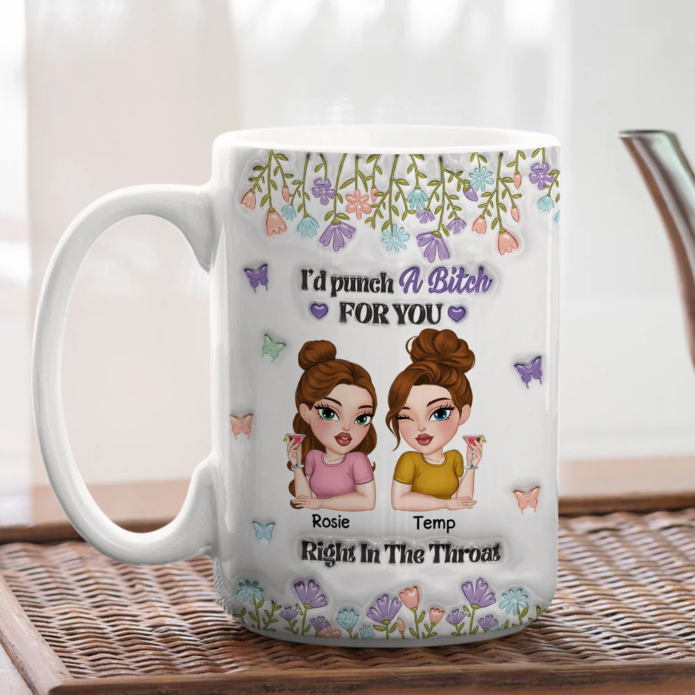 Bestie Slay Forever - Personalized Custom 3D Inflated Effect Mug - Image 5