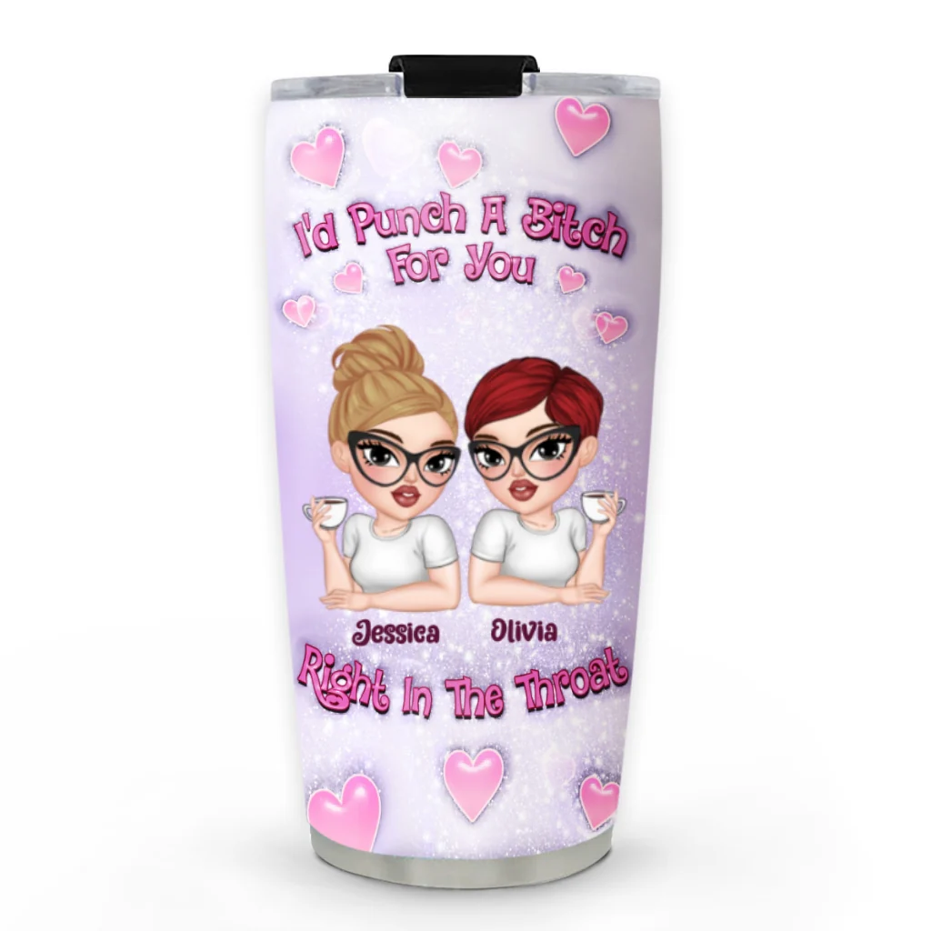 Bestie Together - Personalized Custom 3D Inflated Effect Tumbler - Image 5