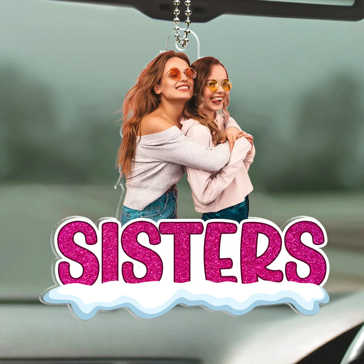 Bestie Together - Personalized Custom Car Ornament - Image 4