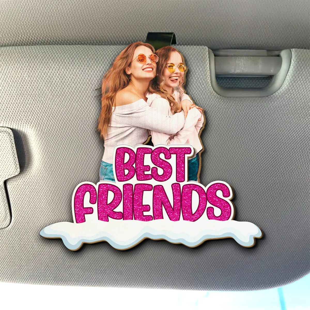 Bestie Together - Personalized Custom Car Visor Clip - Image 2