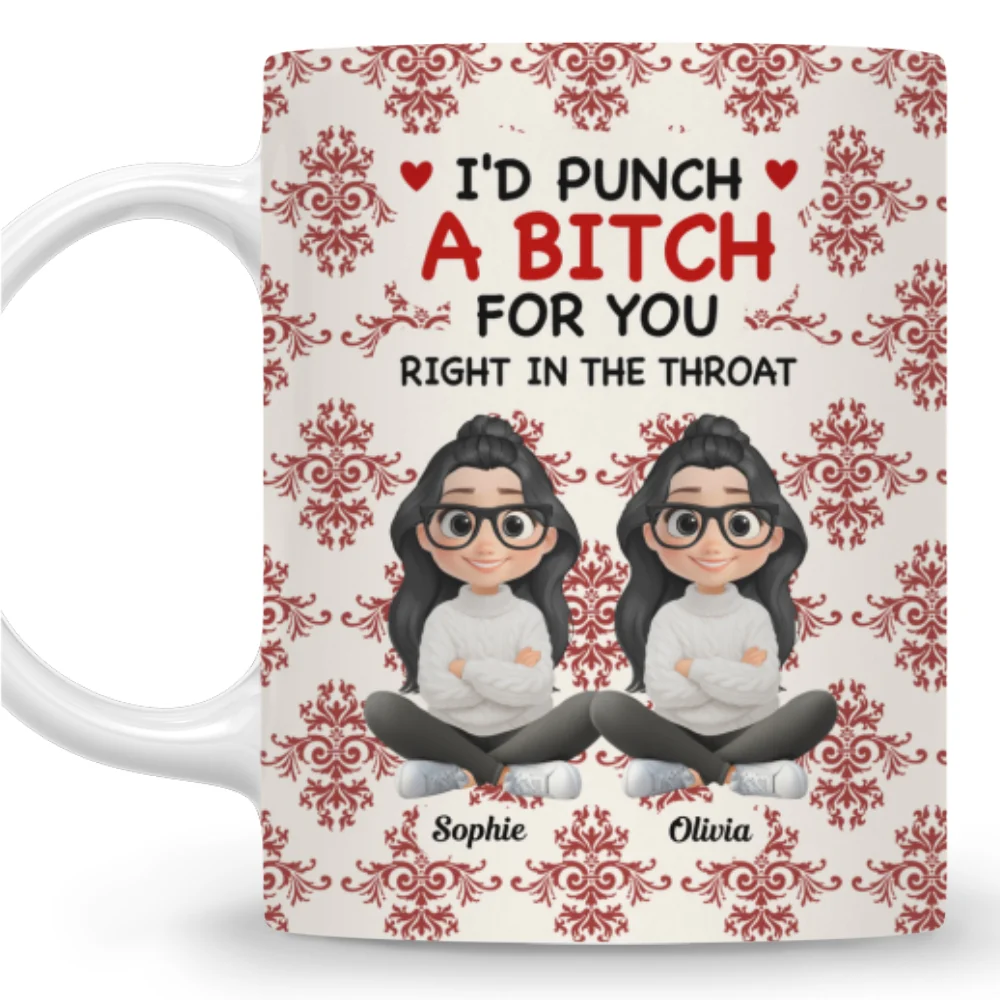 Bestie With Christmas 2025 - Personalized Custom Coffee Mug - Image 5