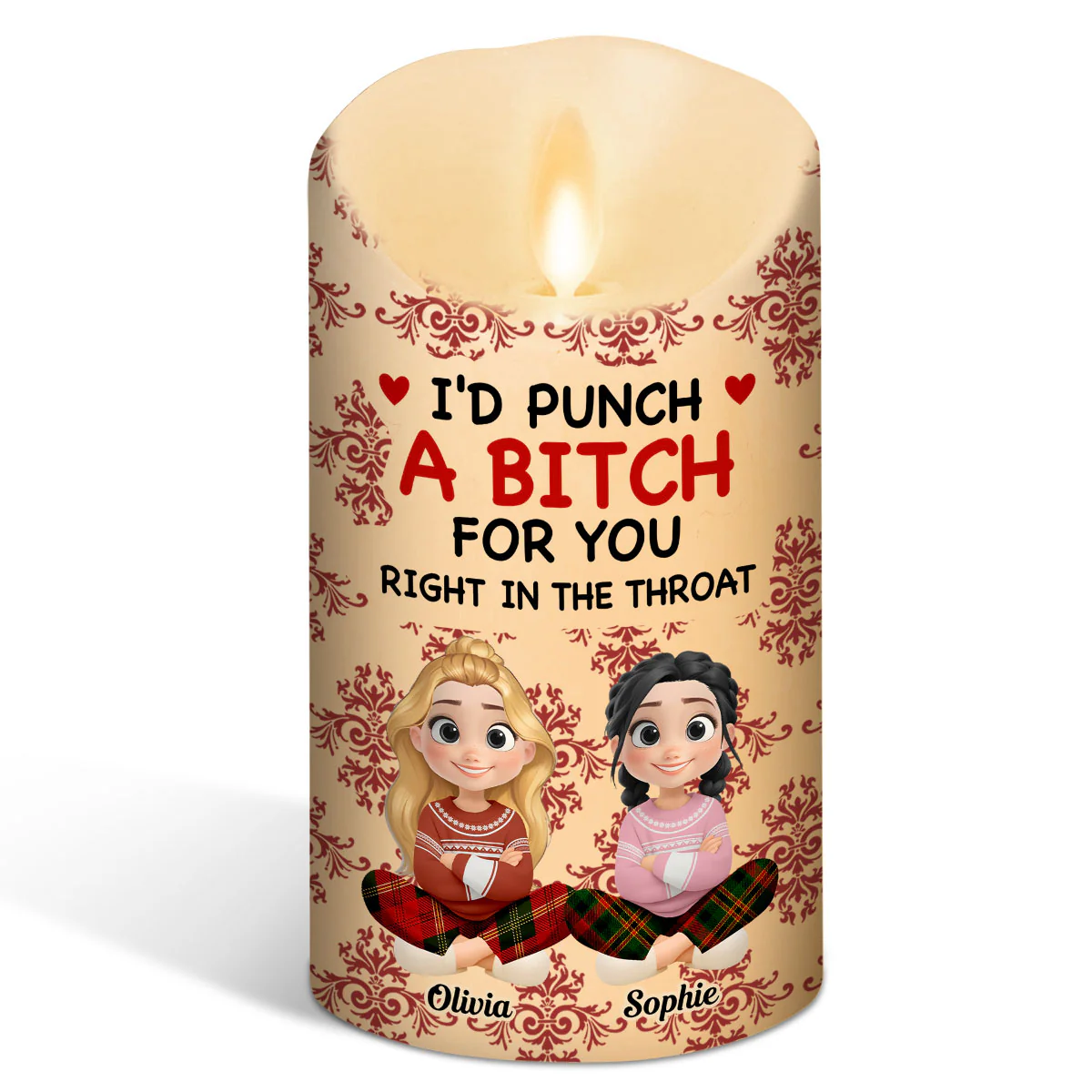 Bestie With Christmas 2025 - Personalized Custom LED Candle