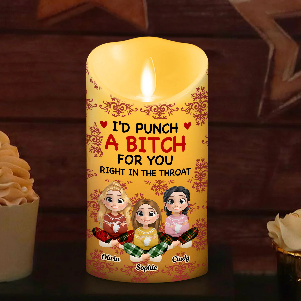 Bestie With Christmas 2025 - Personalized Custom LED Candle - Image 4