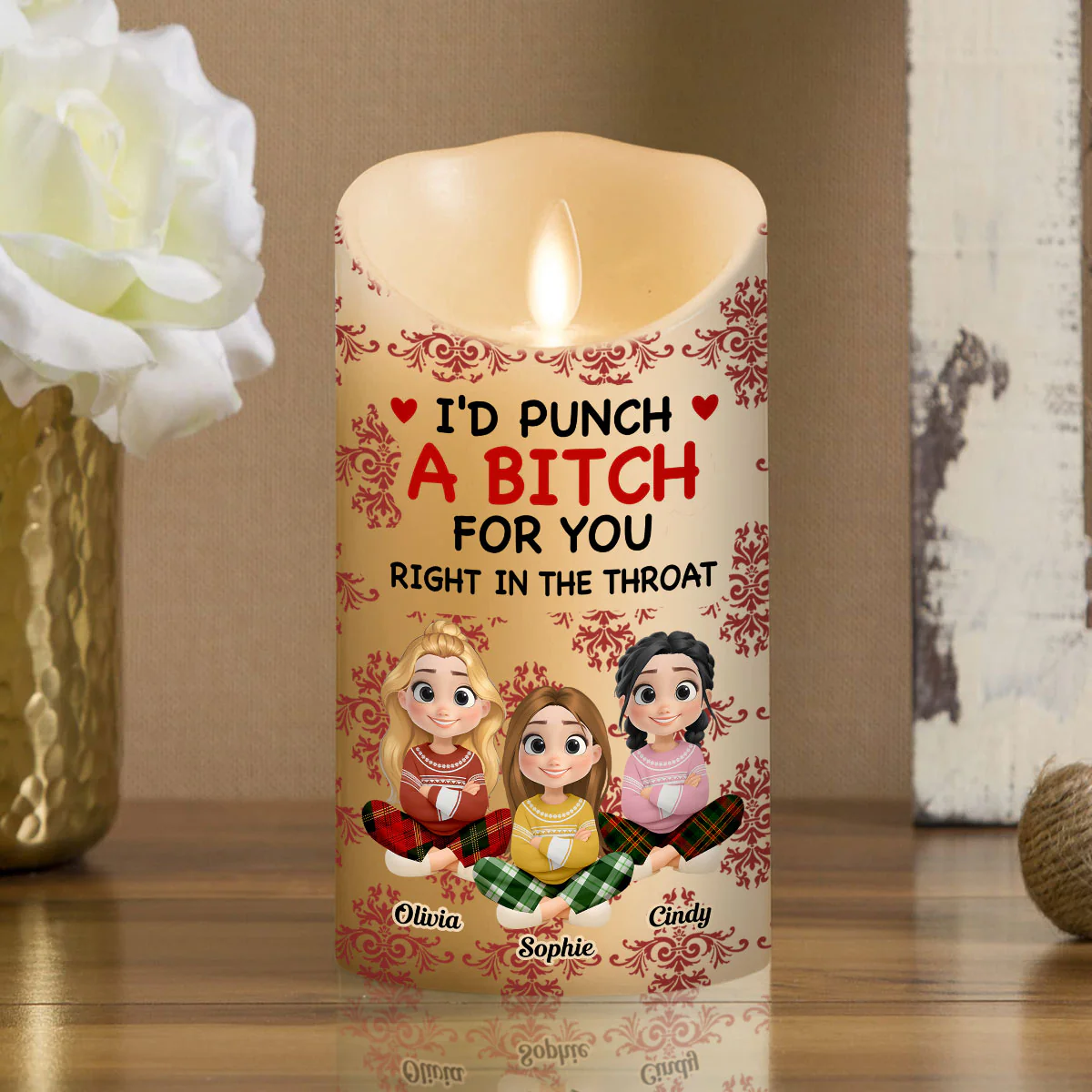Bestie With Christmas 2025 - Personalized Custom LED Candle - Image 5