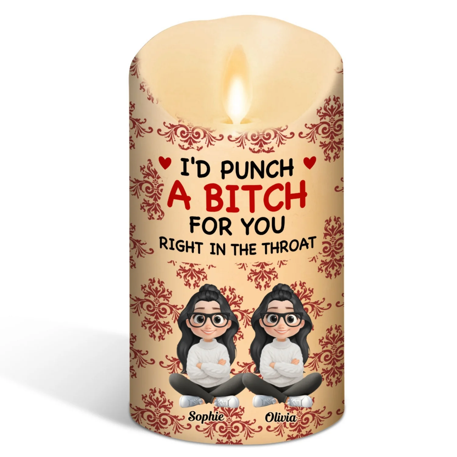 Bestie With Christmas 2025 - Personalized Custom LED Candle - Image 7