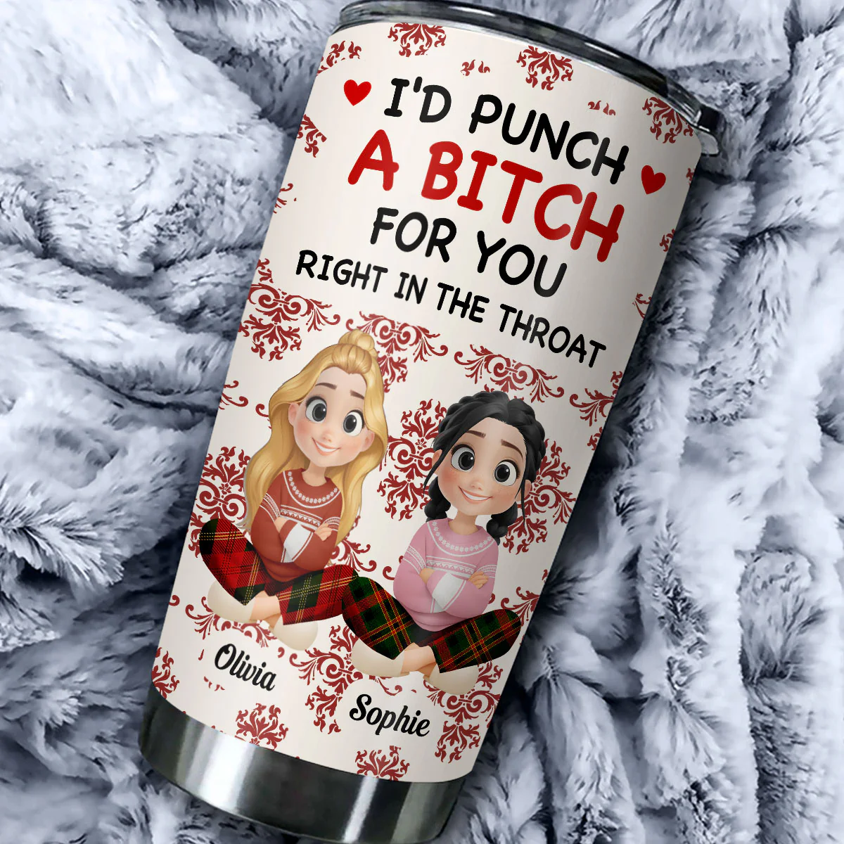 Bestie With Christmas 2025 - Personalized Custom Tumbler - Image 2
