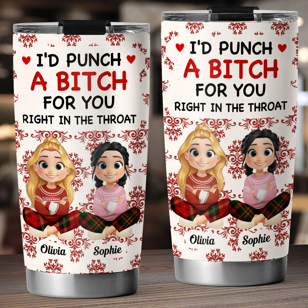 Bestie With Christmas 2025 - Personalized Custom Tumbler - Image 3
