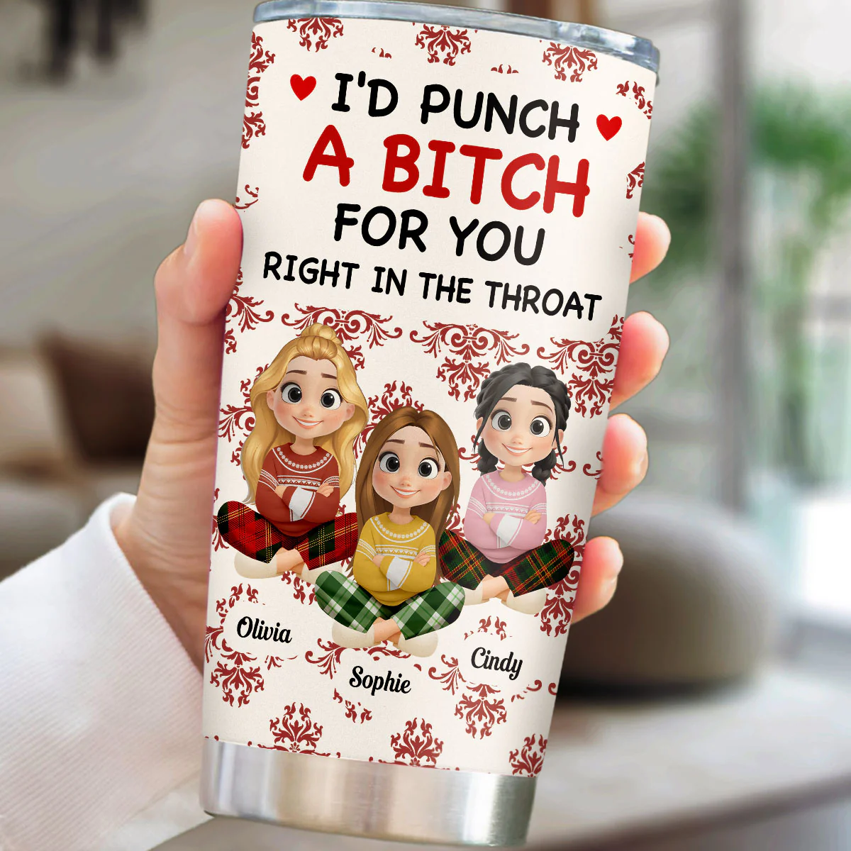 Bestie With Christmas 2025 - Personalized Custom Tumbler - Image 4