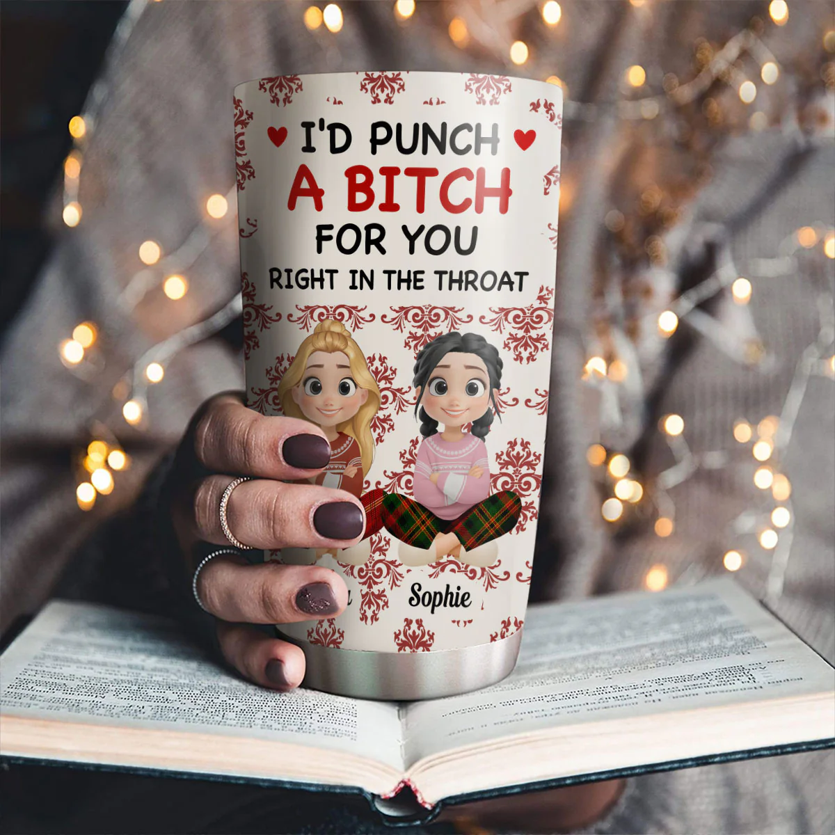 Bestie With Christmas 2025 - Personalized Custom Tumbler - Image 5