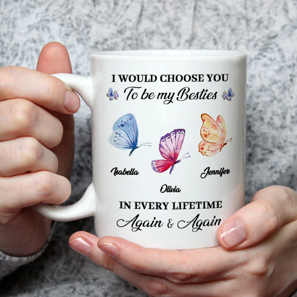 Besties For Life - Personalized Custom Coffee Mug - Image 2