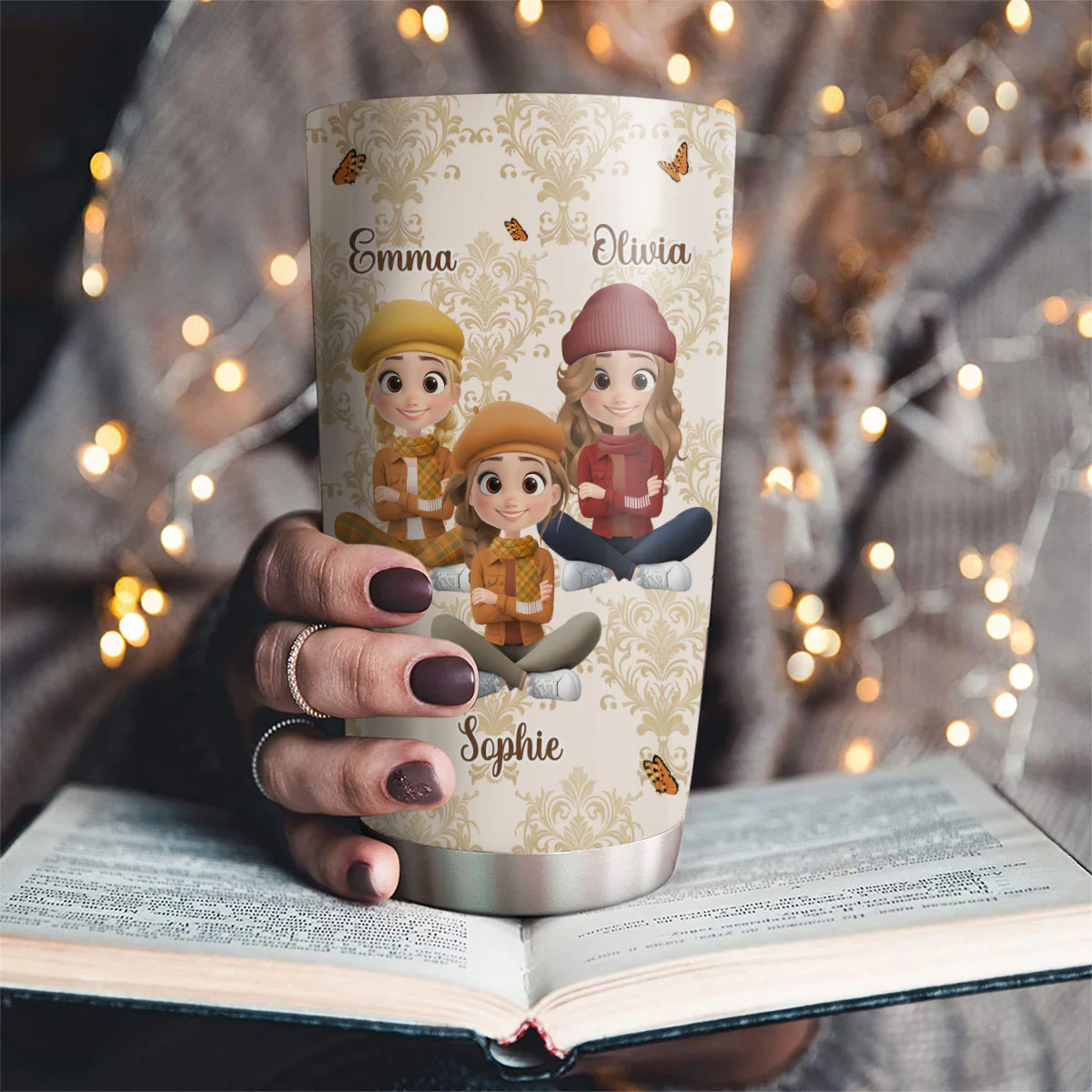 Besties For Life - Personalized Custom Tumbler - Image 2