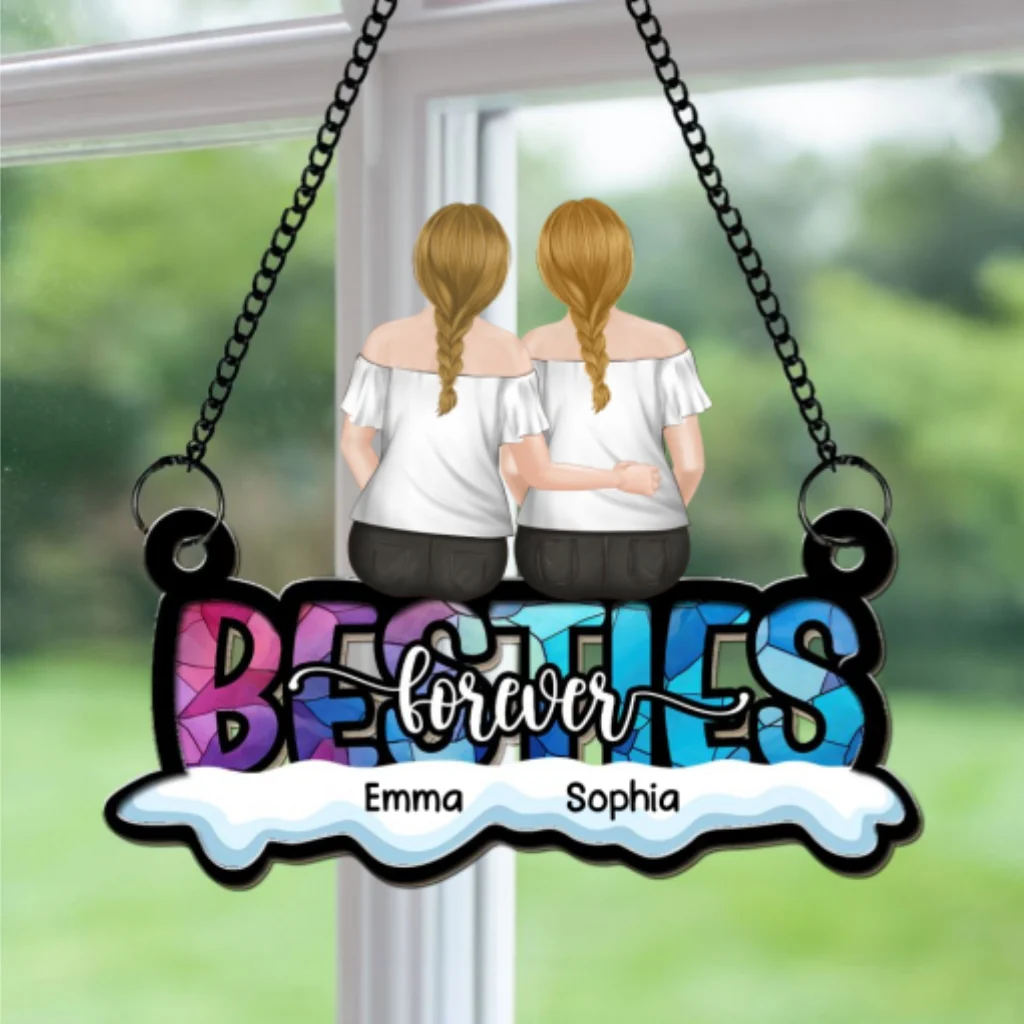Besties Forever - Personalized Custom Suncatcher - Image 6