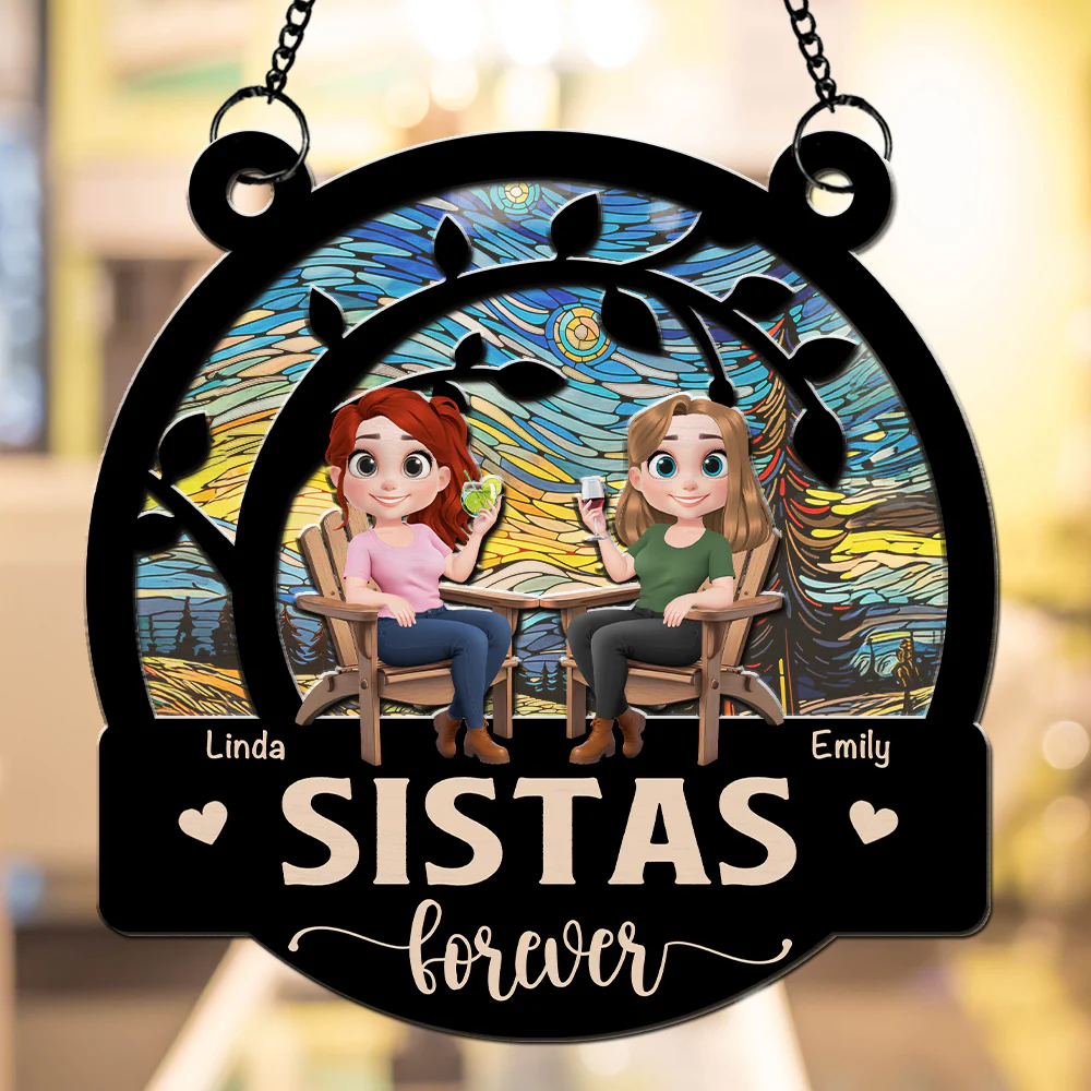 Besties Forever - Personalized Custom Suncatcher - Image 2