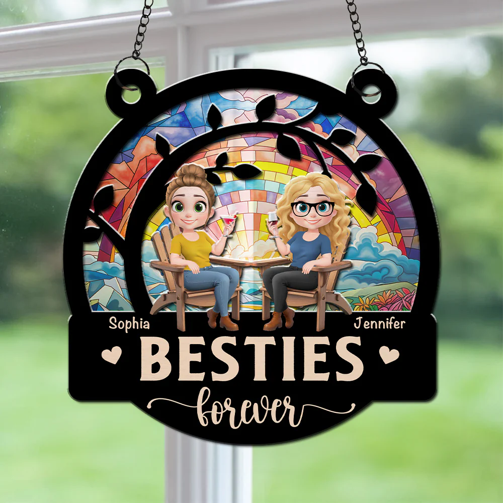 Besties Forever - Personalized Custom Suncatcher - Image 4