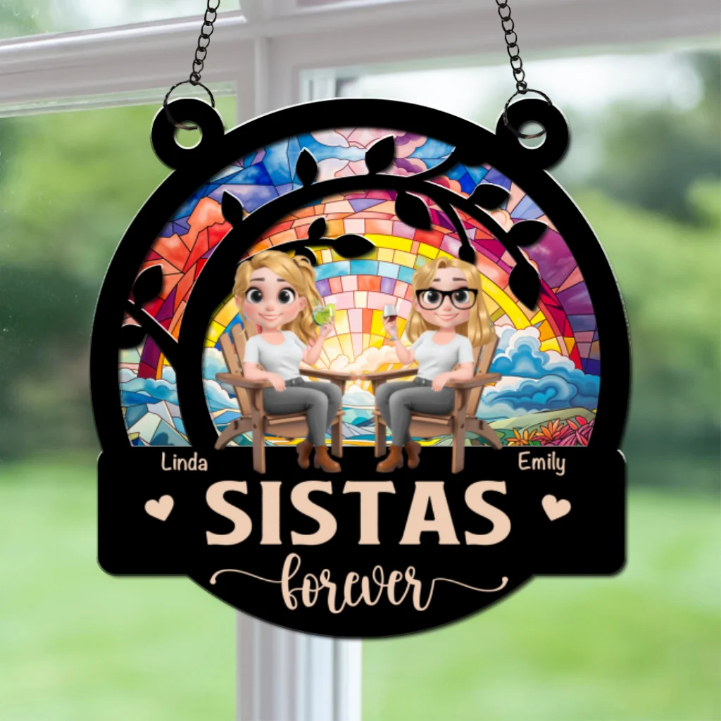Besties Forever - Personalized Custom Suncatcher - Image 7