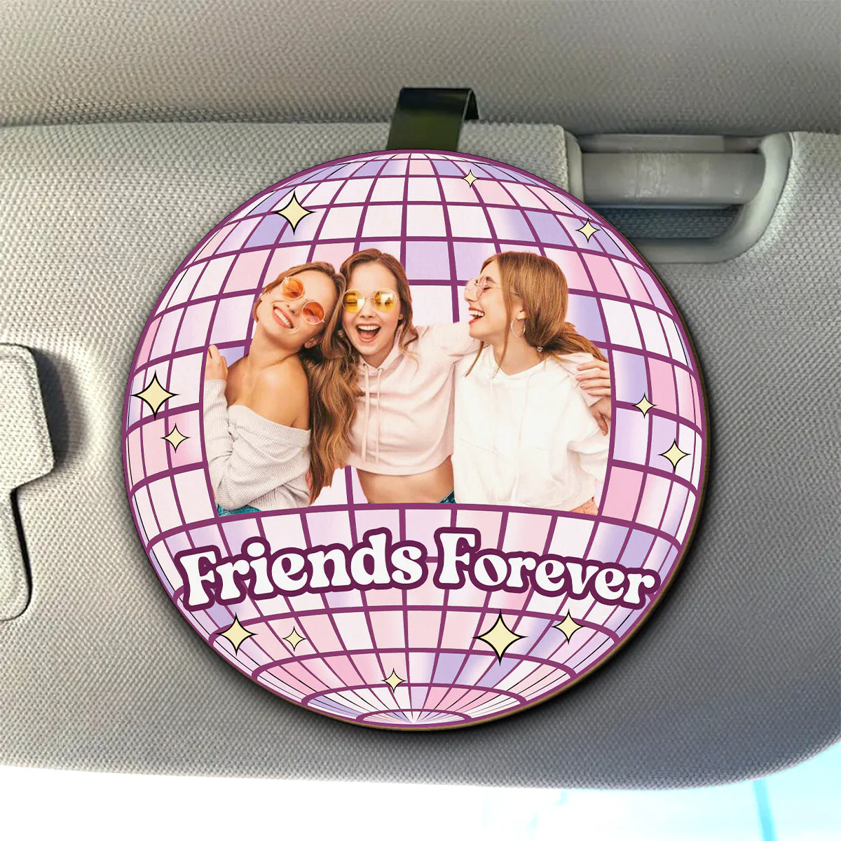 Besties Forever Version 2 - Personalized Custom Car Visor Clip - Image 5