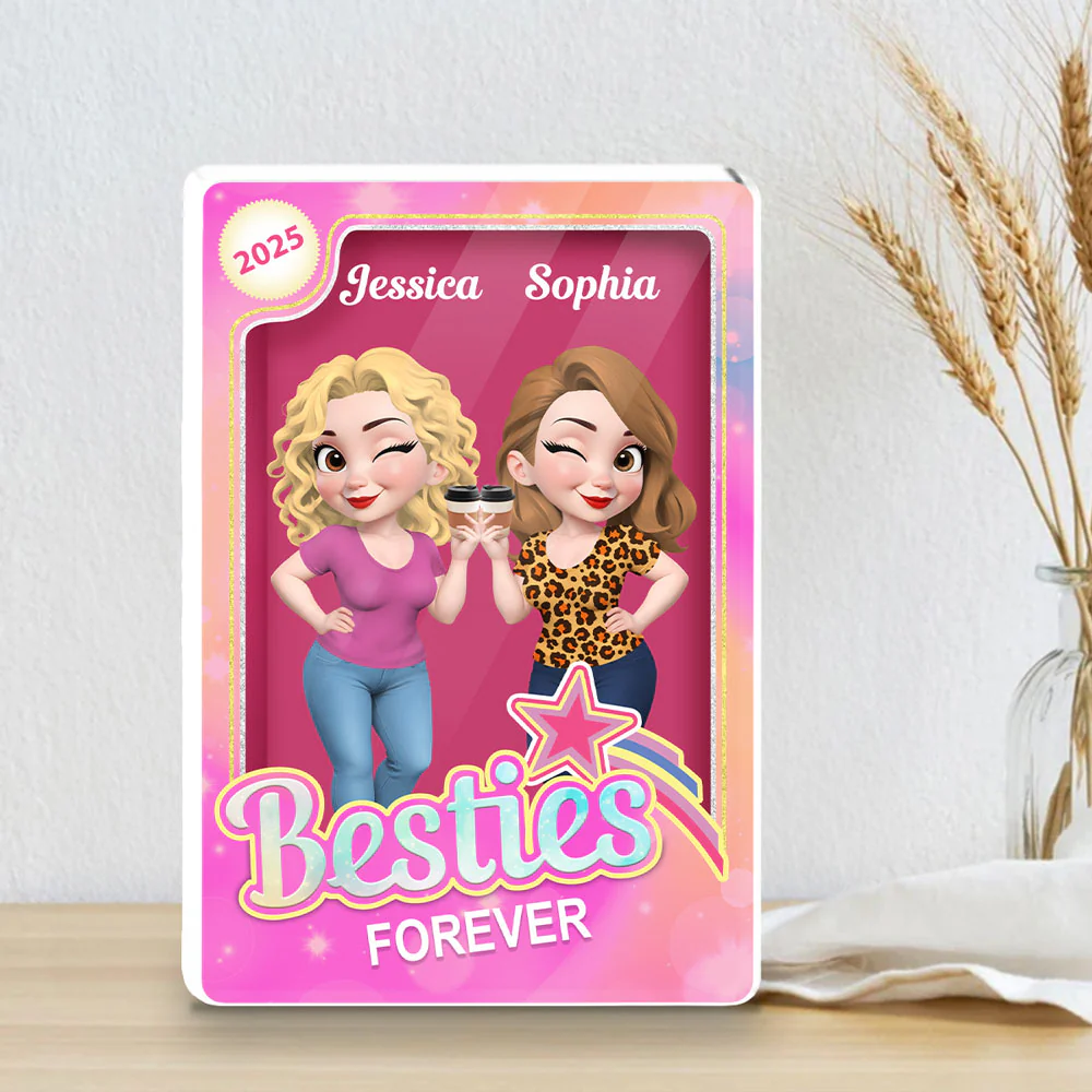 Besties Sisters - Personalized Custom Acrylic Plaque - Image 2