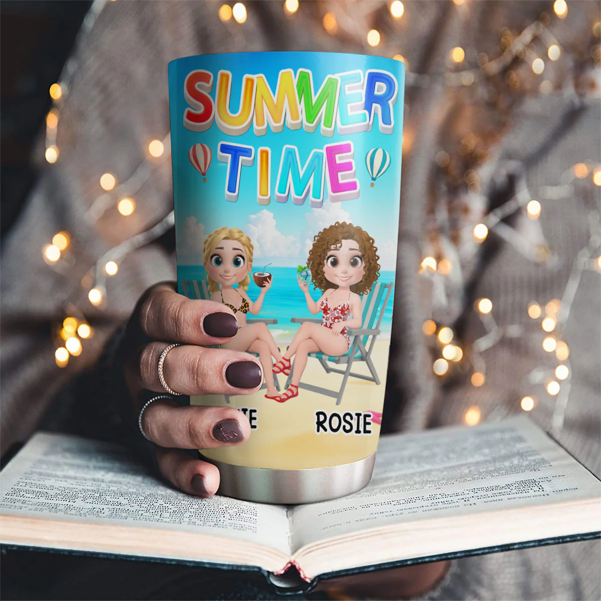Besties Summer - Personalized Custom Tumbler - Image 2