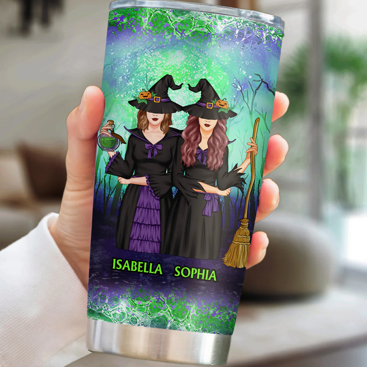 Besties Witch - Personalized Custom Tumbler - Image 2