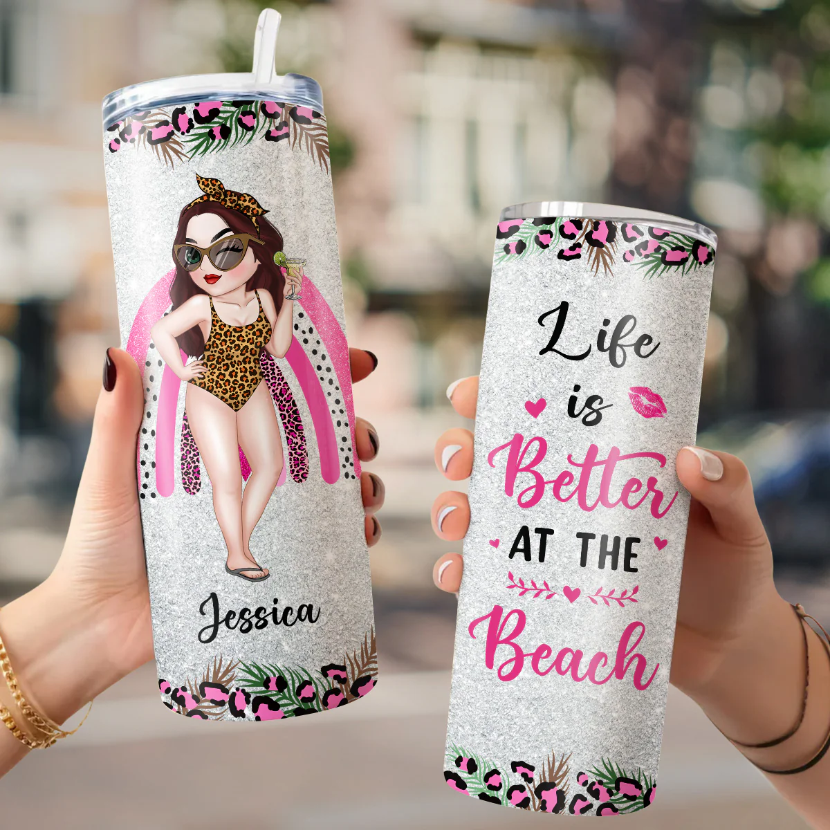 Better Life - Personalized Custom Skinny Tumbler - Image 2