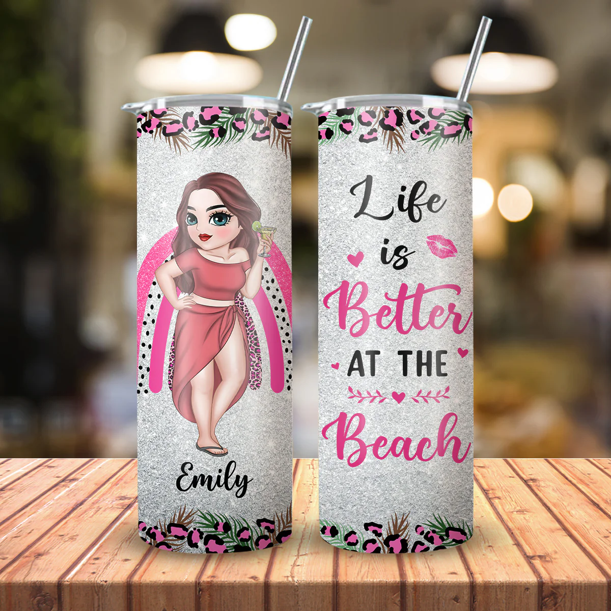 Better Life - Personalized Custom Skinny Tumbler - Image 4