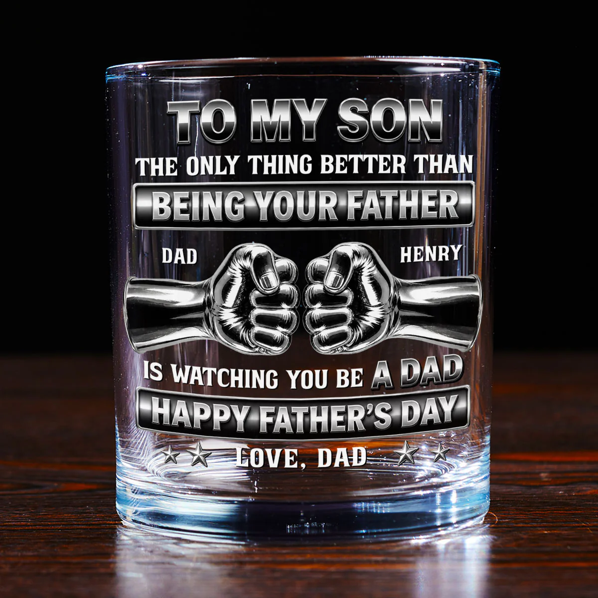 Better Than Being Your Dad - Personalized Custom Whiskey Glass - Image 3