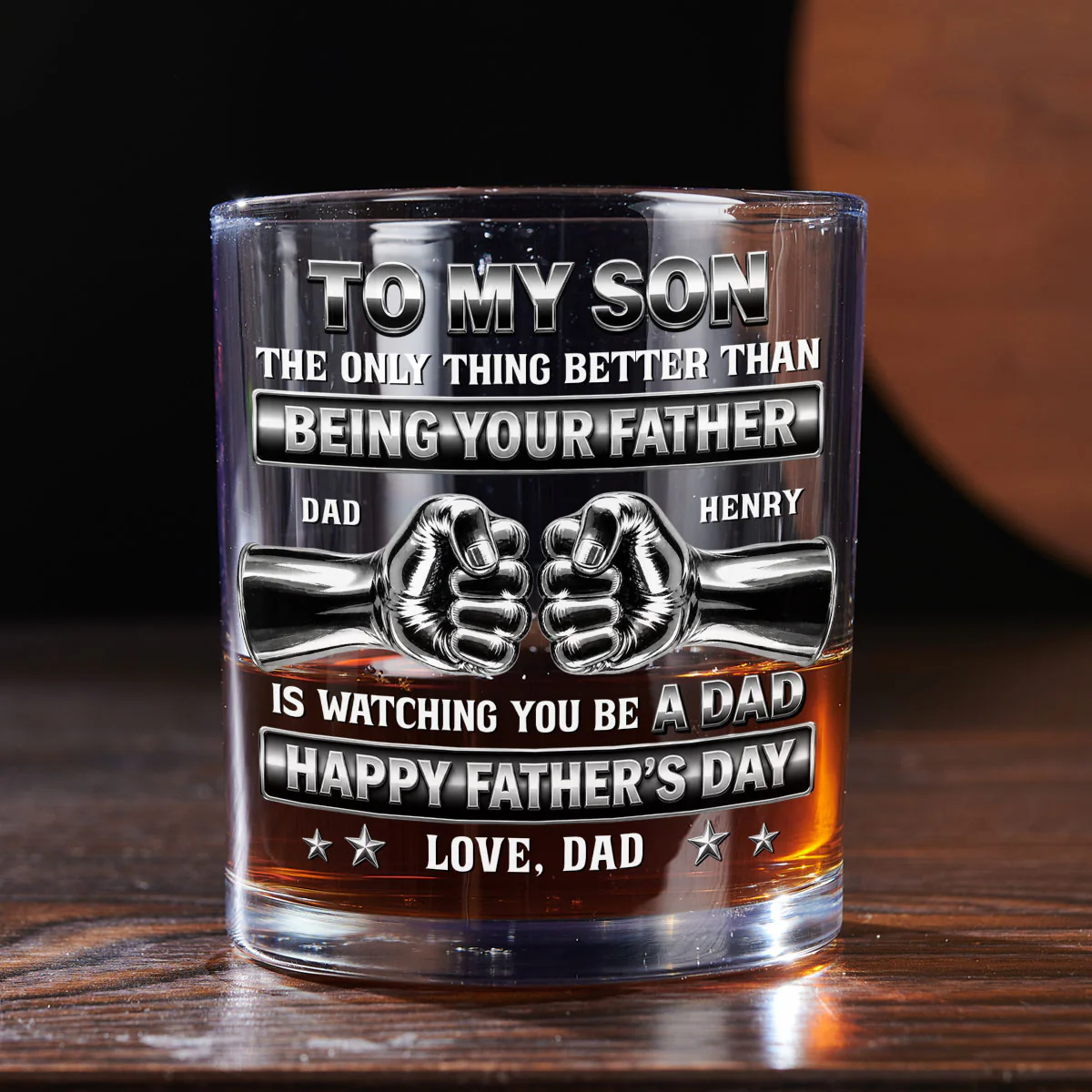 Better Than Being Your Dad - Personalized Custom Whiskey Glass - Image 4