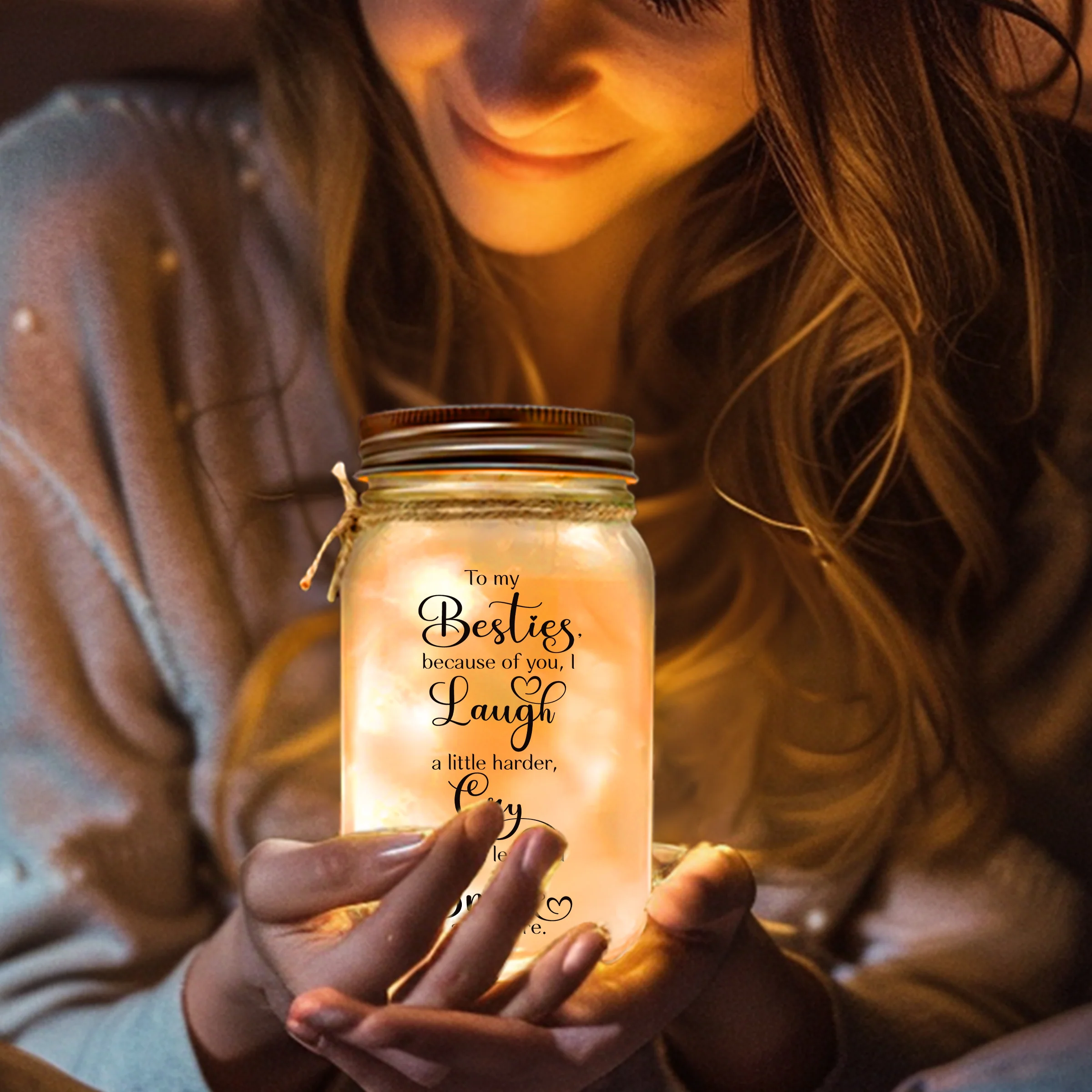 Better Together, Always And Forever - Personalized Custom Mason Jar Light - Image 3