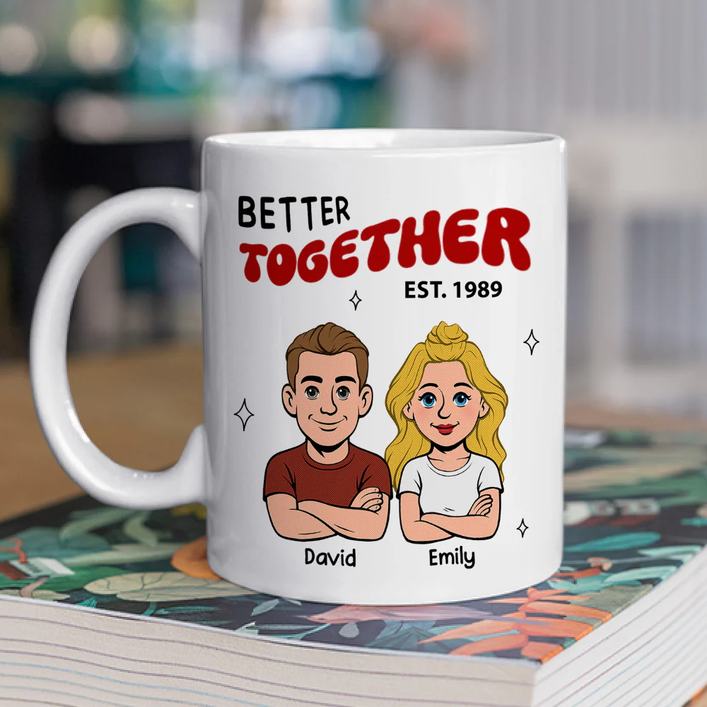 Better With You - Personalized Custom Coffee Mug - Image 2