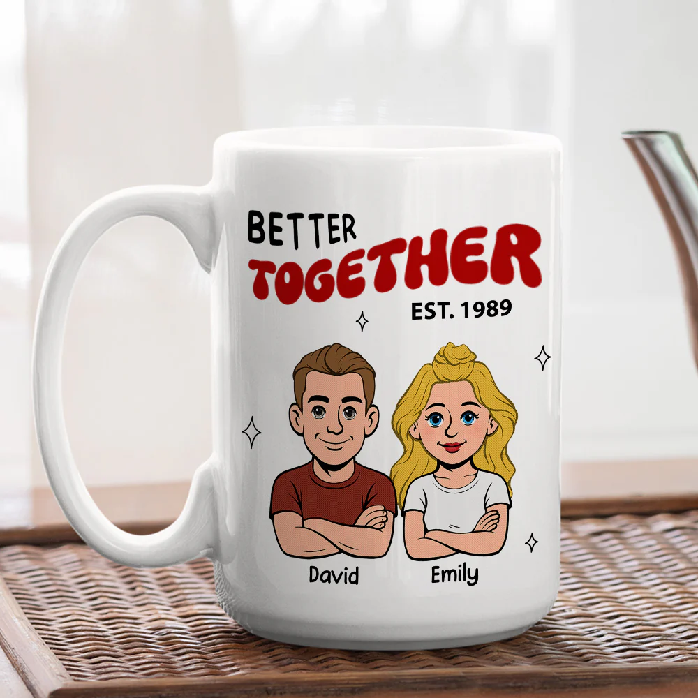 Better With You - Personalized Custom Coffee Mug - Image 3