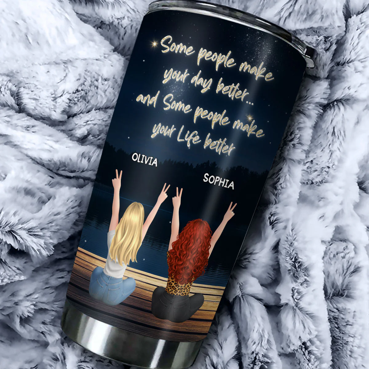 Better With You - Personalized Custom Tumbler - Image 2