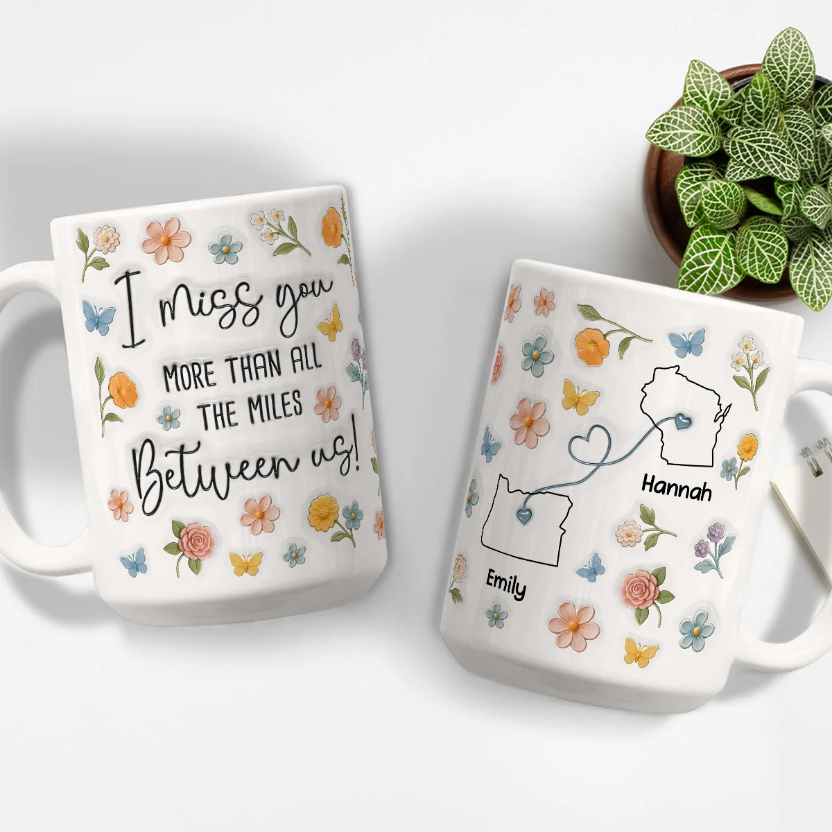Beyond Miles I Miss You - Personalized Custom 3D Inflated Effect Mug - Image 6