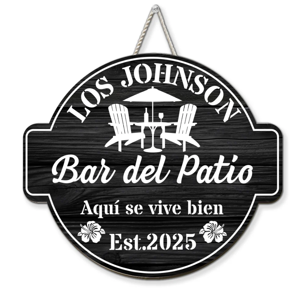 Bienvenido A Nuestro Oasis En El Patio Trasero - Letrero Personalizado De Madera - Image 7
