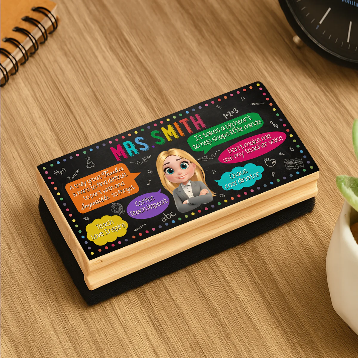 Big Heart, Little Minds - Personalized Custom Whiteboard Eraser - Image 3