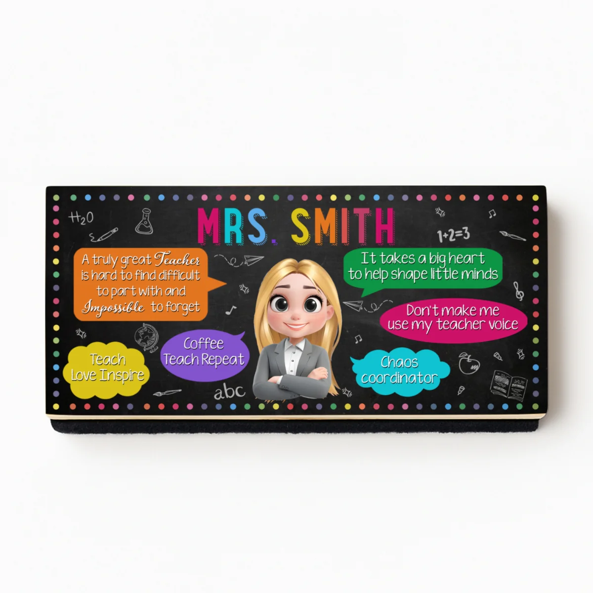 Big Heart, Little Minds - Personalized Custom Whiteboard Eraser - Image 7