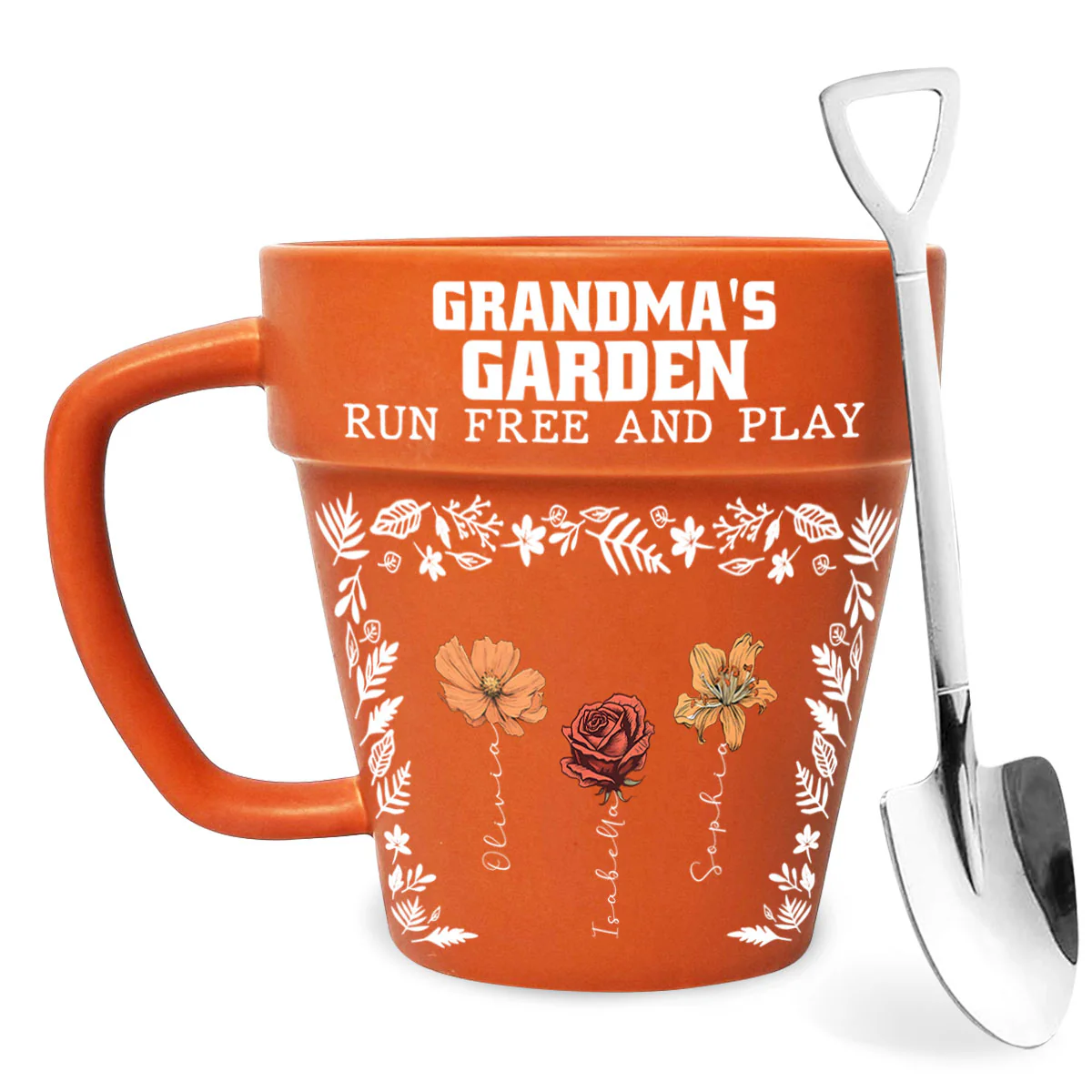 Birth Flower Grow An Old Friend - Personalized Custom Plant Pot Mug - Image 4