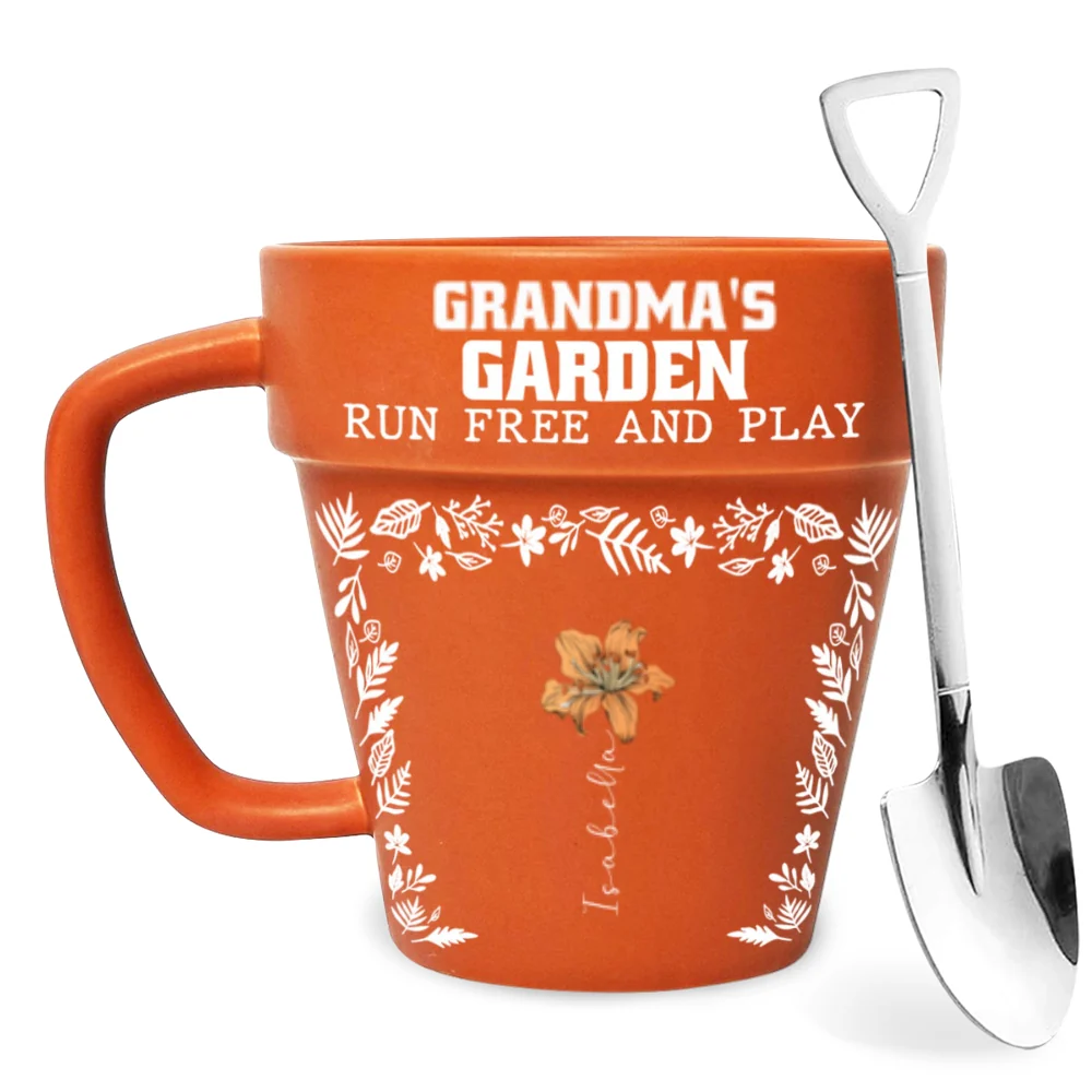 Birth Flower Grow An Old Friend - Personalized Custom Plant Pot Mug - Image 7