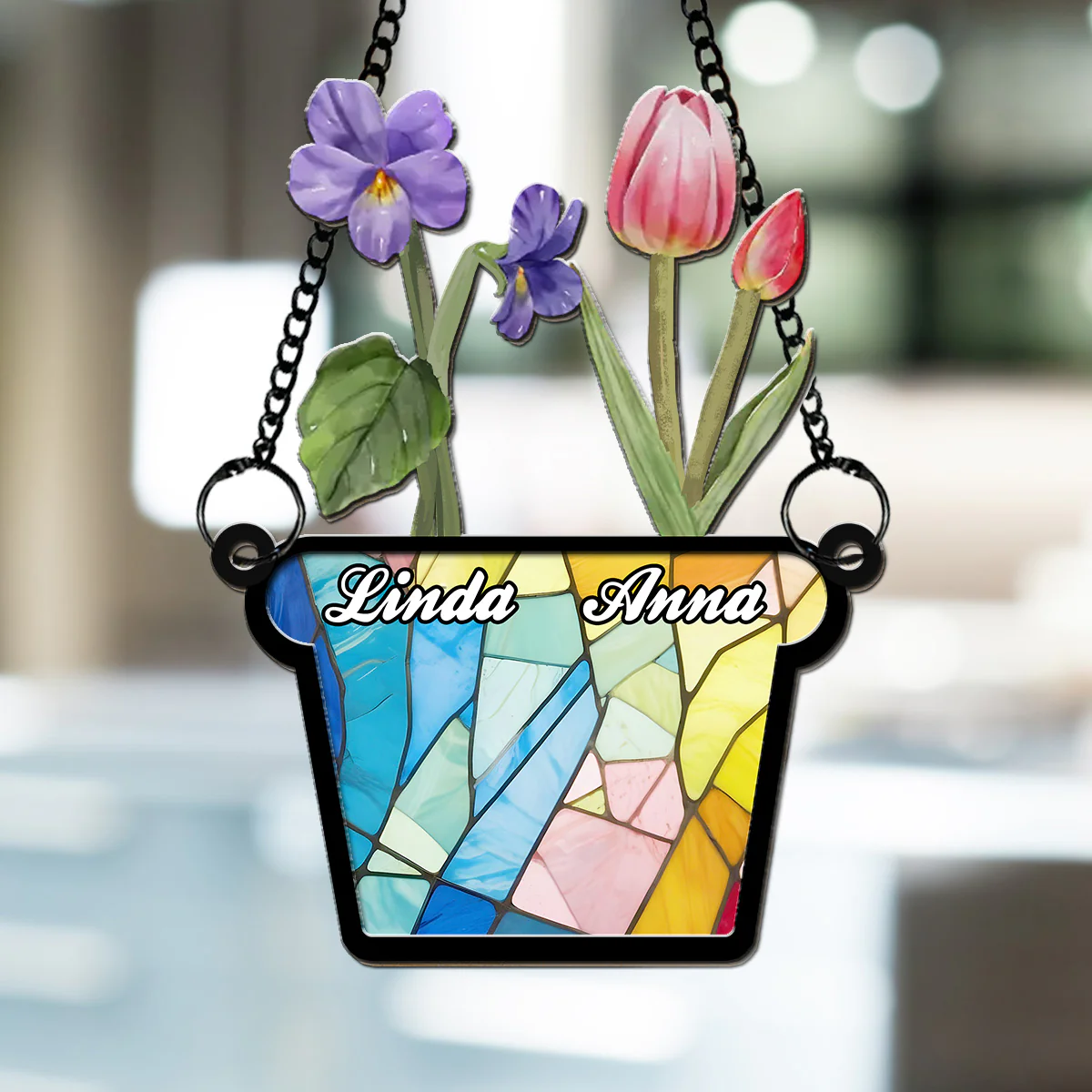 Birth Flower - Personalized Custom Suncatcher - Image 3
