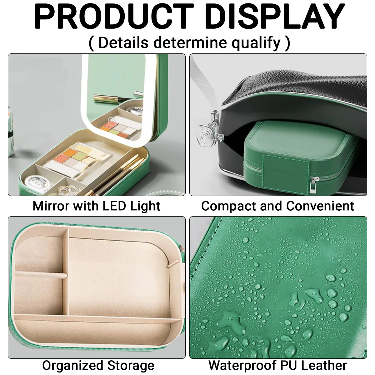 Birth Month Flower Version 4 - Personalized Custom Jewelry Box With LED Mirror - Image 3